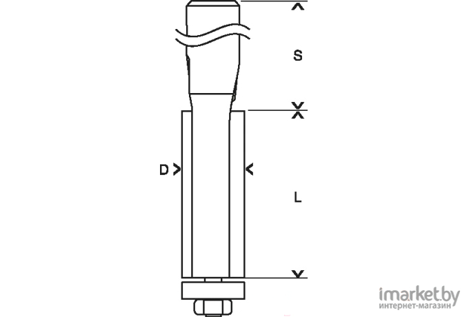 Фреза Bosch EXPERT S8/D12,7/L40 [2.608.629.383]