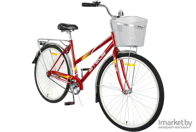Велосипед Stels Navigator-300 Lady 28 Z010 рама 20 +корзина [LU085342, LU070378] красный