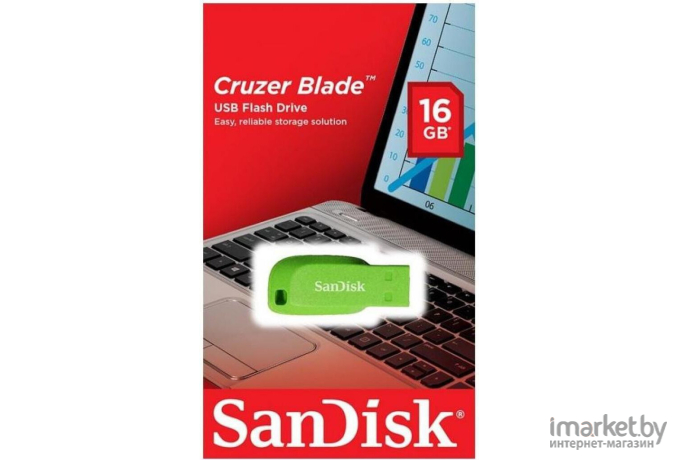 Usb flash SanDisk Cruzer Blade 16GB Green [SDCZ50C-016G-B35GE]