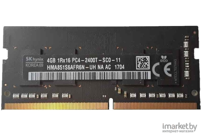 Оперативная память Hynix 4GB DDR4 SO-DIMM PC4-19200 [HMA851S6AFR6N-UH]