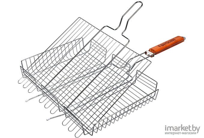 Решетка-гриль BoyScout Универсальная 65(+5)x42x32x5,5cм + веер [61304]