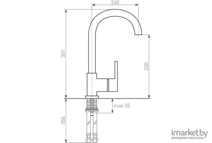 Смеситель Zigmund & Shtain ZS 1600 млечный путь