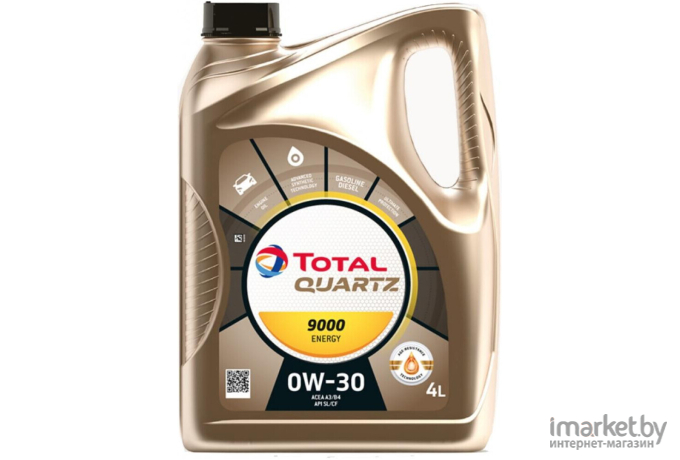 Моторное масло Total Quartz Energy 9000 0W30 4л [151523]