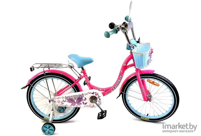 Велосипед детский Favorit Butterfly 20 2019 розовый/бирюзовый (BUT-20BL)