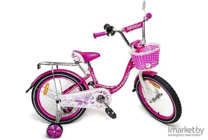 Велосипед детский Favorit Butterfly 18 2020 светло-розовый [BUT-18PN]