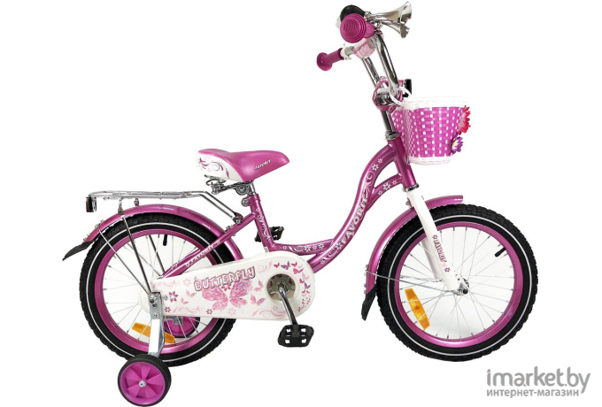 Велосипед детский Favorit Butterfly 18 2019 темно-розовый [BUT-18VL]