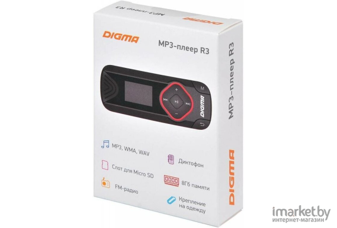 MP3-плеер Digma R3 8Gb красный [R3CR]
