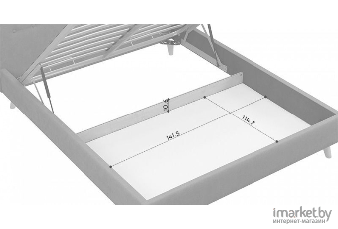 Кровать Woodcraft Динс 140 Sherst Sky