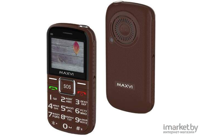 Мобильный телефон Maxvi B5 Brown