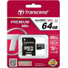 Карта памяти Transcend microSDXC UHS-I 300x Premium (Class 10) 64GB [TS64GUSDU1]