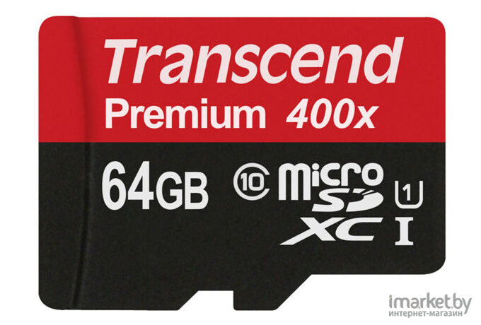 Карта памяти Transcend microSDXC UHS-I 300x Premium (Class 10) 64GB [TS64GUSDU1]