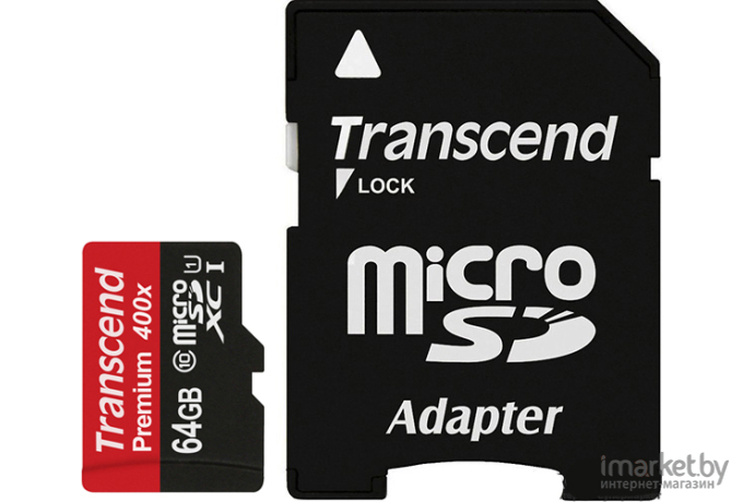 Карта памяти Transcend microSDXC UHS-I 300x Premium (Class 10) 64GB [TS64GUSDU1]