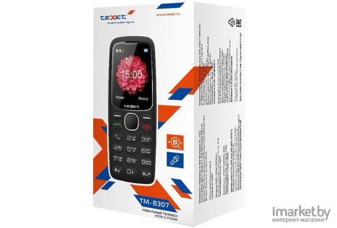 Мобильный телефон TeXet TM-B307 черный