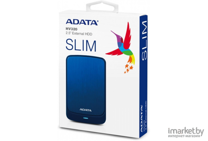 Внешний жесткий диск A-Data 1TB HV320 external HDD COLOR BOX Blue [AHV320-1TU31-CBL]