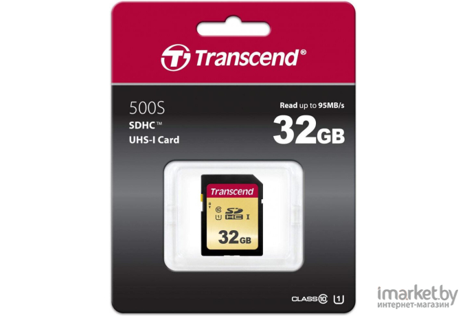 Карта памяти Transcend 32GB UHS-I U1 SD card MLC OK [TS32GSDC500S]