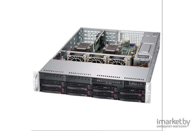 Материнская плата Supermicro Barebone 2U/MB X11DDW-L/2xCPU LGA 3647/12x slots to 1.5TB/8x3.5" SAS/SATA HS/2x 1GbE LAN/2xDOM/M.2/1000W Redundant OK [SYS-6029P-WTR]