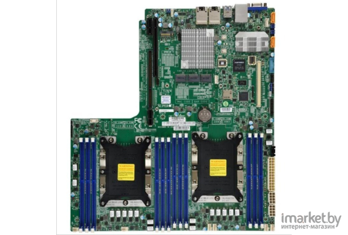 Материнская плата Supermicro Barebone 2U/MB X11DDW-L/2xCPU LGA 3647/12x slots to 1.5TB/8x3.5" SAS/SATA HS/2x 1GbE LAN/2xDOM/M.2/1000W Redundant OK [SYS-6029P-WTR]