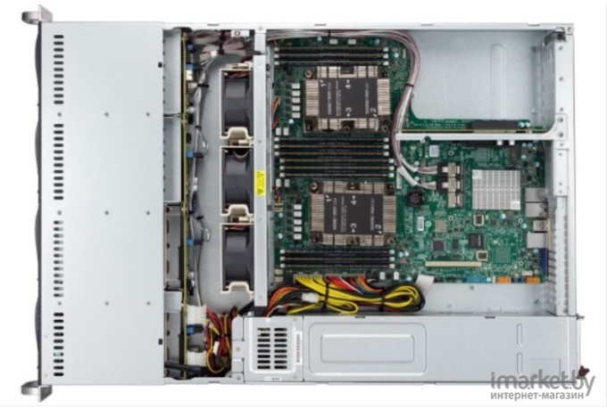 Материнская плата Supermicro Barebone 2U/MB X11DDW-L/2xCPU LGA 3647/12x slots to 1.5TB/8x3.5" SAS/SATA HS/2x 1GbE LAN/2xDOM/M.2/1000W Redundant OK [SYS-6029P-WTR]