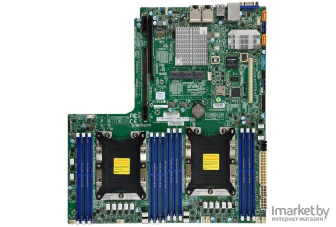 Материнская плата Supermicro Barebone 2U/MB X11DDW-L/2xCPU LGA 3647/12x slots to 1.5TB/8x3.5" SAS/SATA HS/2x 1GbE LAN/2xDOM/M.2/1000W Redundant OK [SYS-6029P-WTR]