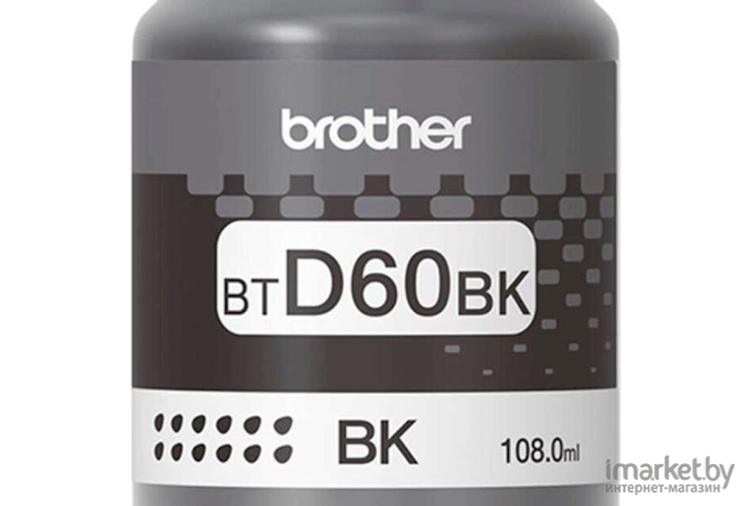 Картридж для принтера Brother Бутылка с оригинальными чернилами BTD60BK DCP-T710W, DCP-T510W, DCP-T310. Емкость до 6500 страниц. OK