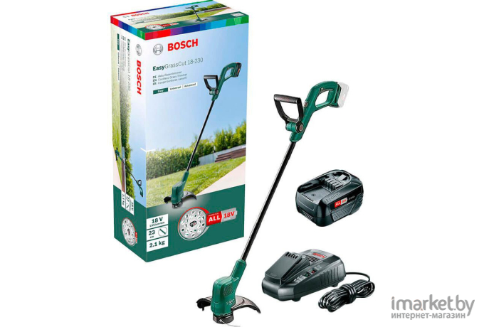 Триммер аккумуляторный Bosch EasyGrassCut 18-230 [0.600.8C1.A00]