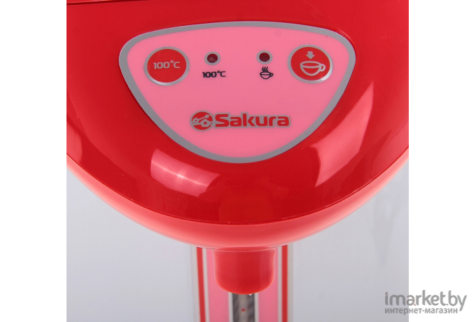 Электрочайник Sakura SA-353WR белый/красный