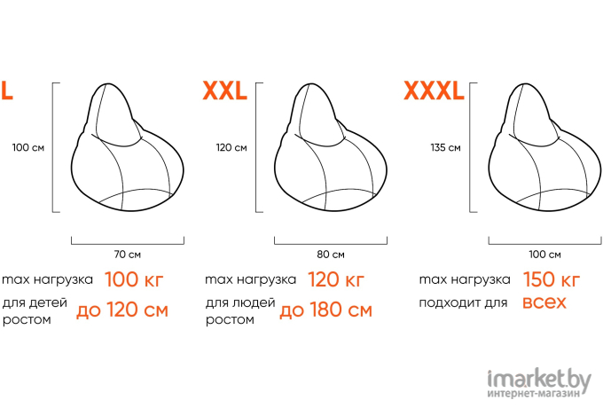 Бескаркасное кресло Loftyhome Груша XXL оксфорд желтый