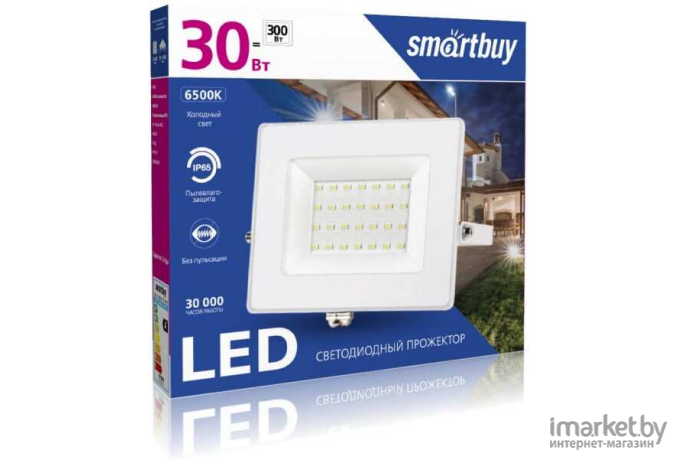 Прожектор Smart Buy 30W/6500K/IP65 [SBL-FLLIGHT-30-65K]