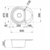 Кухонная мойка Elleci Easy Round 600 M70 Ghisa [LMYR6070]
