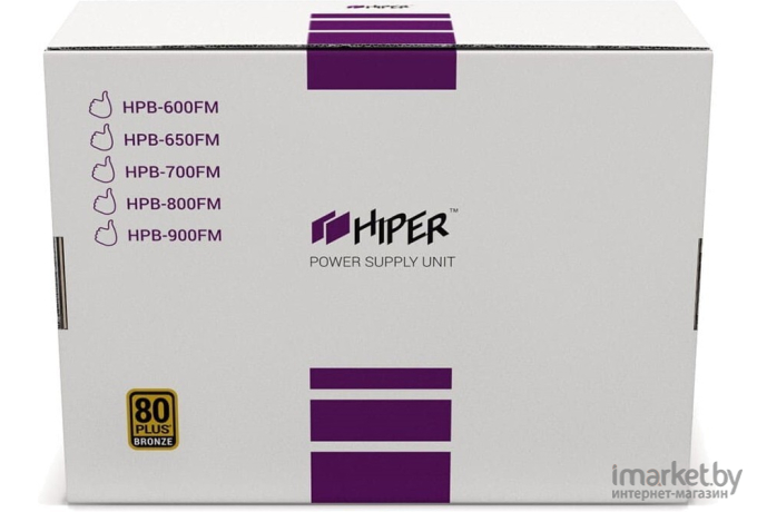 Блок питания Hiper HPB-650FM (ATX 2.31, 650W, Active PFC, 80Plus BRONZE, 140mm fan, Full-modular, черный) BOX OK