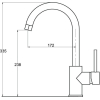 Смеситель Aquasanita Sabia 5523 002 Nickel