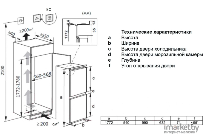 Холодильник LEX RBI 240.21 NF (CHHI000001)