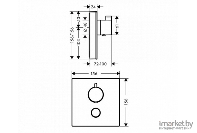 Термостат Hansgrohe ShowerSelect Highflow 157354000