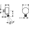 Подключение для душевого шланга Hansgrohe Fixfit S 27506000