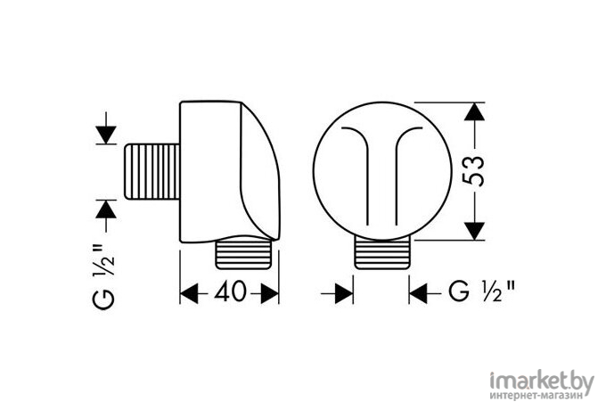 Подключение для душевого шланга Hansgrohe Fixfit 27454000