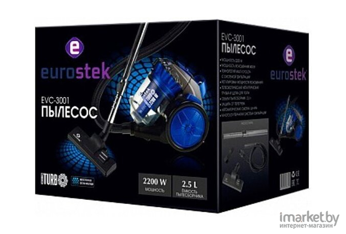 Пылесос Eurostek EVC-3001 синий