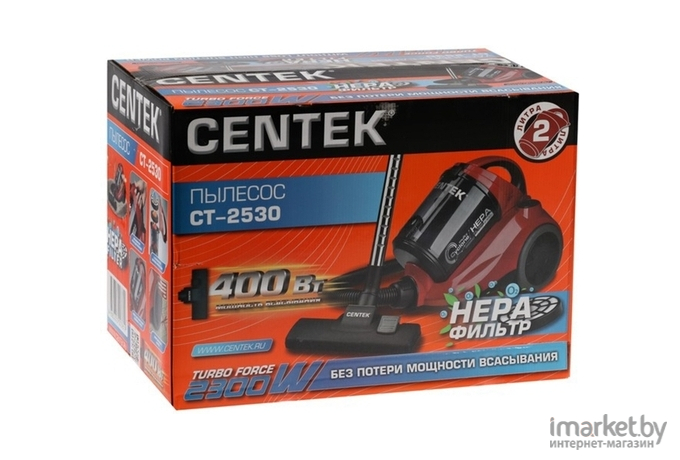 Пылесос CENTEK CT-2530 красный/черный