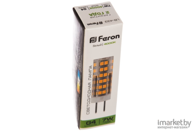 Лампочка Feron 7W 230V G4 4000K LB-433 светодиодная [25864]