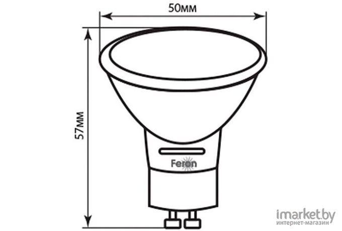 Лампочка Feron 80LED 7W 230V GU10 2700K LB-26 [25289]