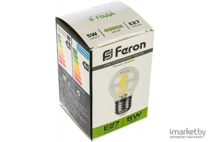 Лампочка Feron 5W 230V E27 4000K LB-61 [25582]