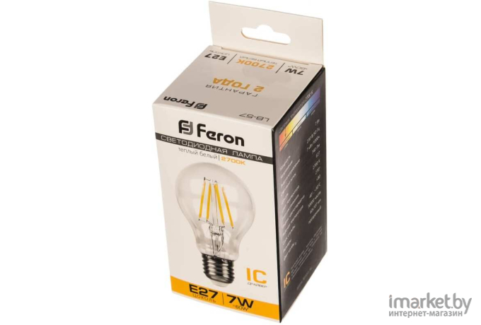 Лампочка Feron 7W 230V E27 2700K LB-57 [25569]