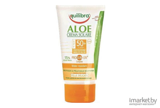 Крем солнцезащитный Equilibra Aloe c комплексом Prosun-UV SPF 50 (75мл)