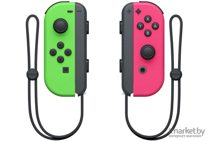 Геймпад Nintendo Switch Joy-Con набор 2 контроллера неоновый зеленый/неоновый розовый