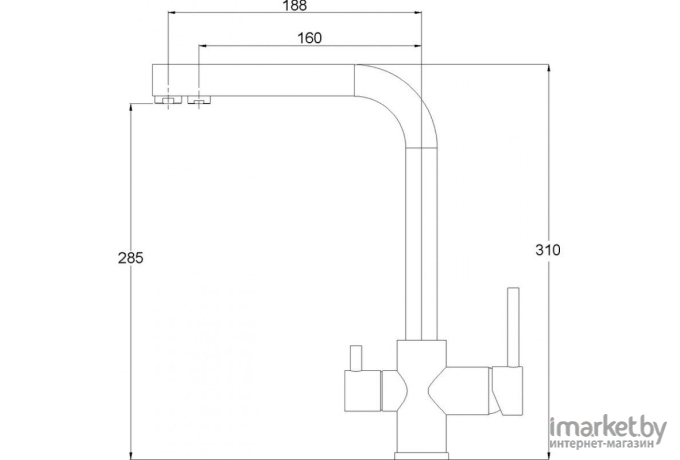 Смеситель Aquasanita Akvaduo 2663 002 Nickel