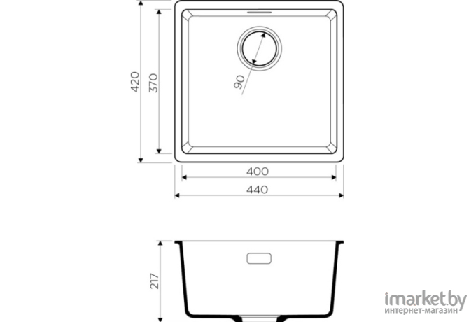 Кухонная мойка Omoikiri Kata 44-U-PA Artgranit пастила [4993400]