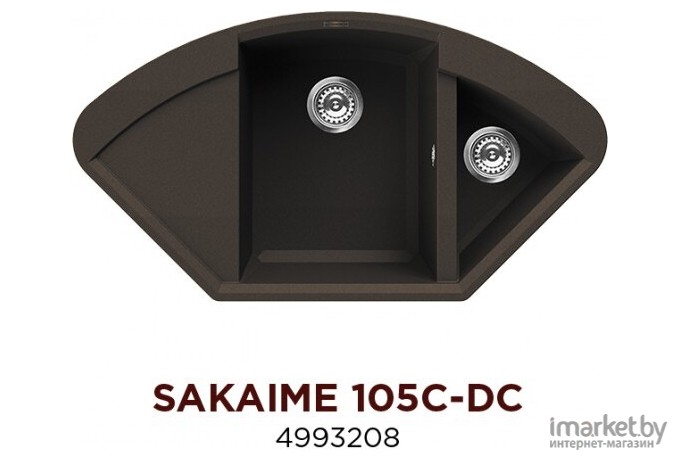 Кухонная мойка Omoikiri Sakaime 105C-DC Tetogranit темный шоколад [4993208]
