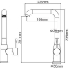 Кухонная мойка Gerhans A03 + смеситель HU01K4698-23 терракот