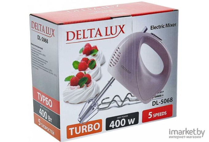 Миксер Delta Lux DL-5068 розовый