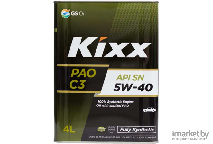 Моторное масло Kixx Pao SN/CF 5W40 4л [L209244TE1]