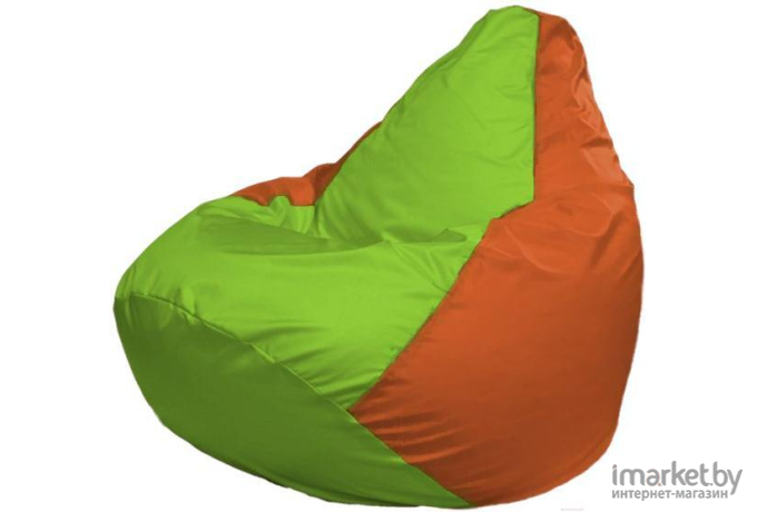 Кресло-мешок Flagman Груша Мега салатовый/оранжевый [Г3.1-163]
